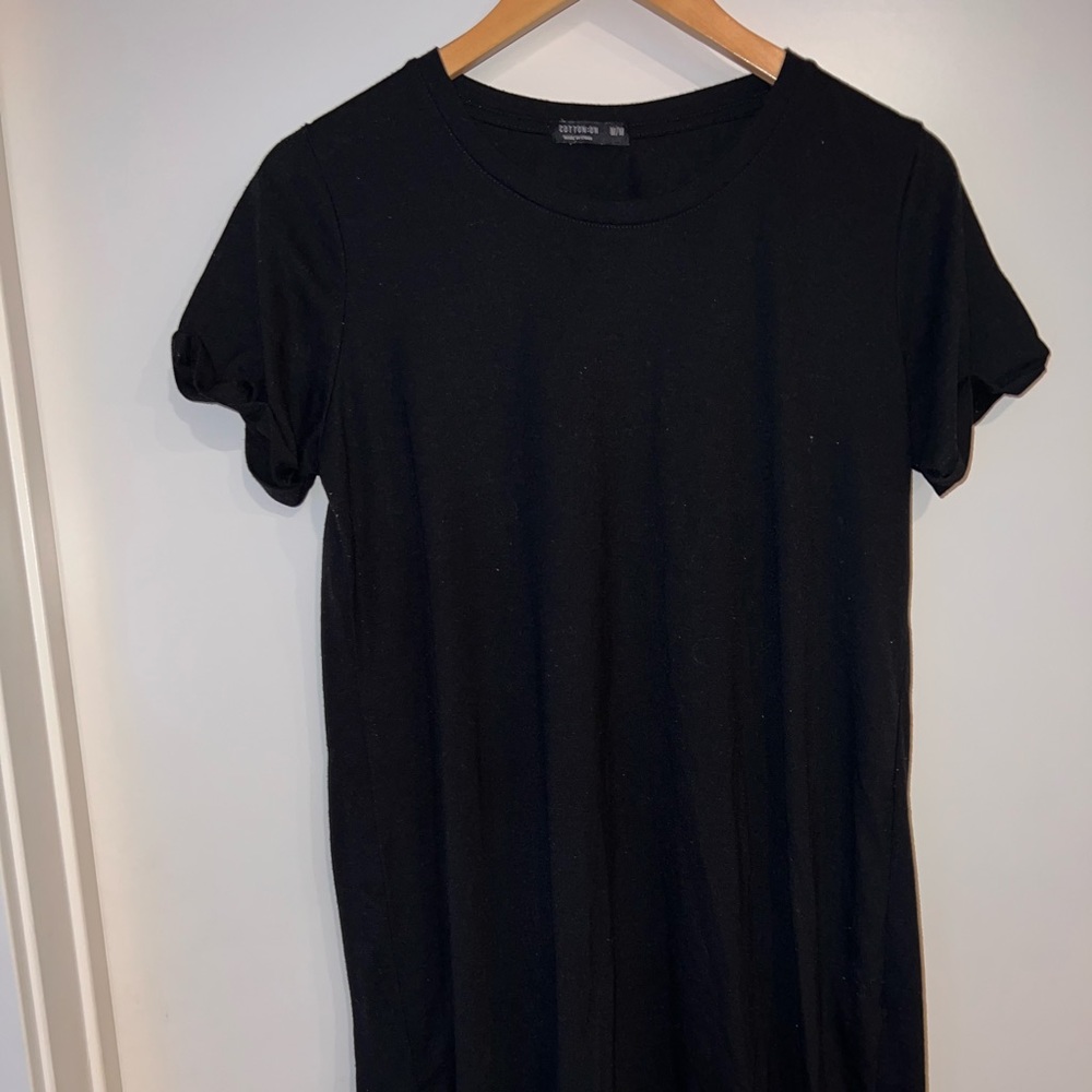 Black cotton on dress